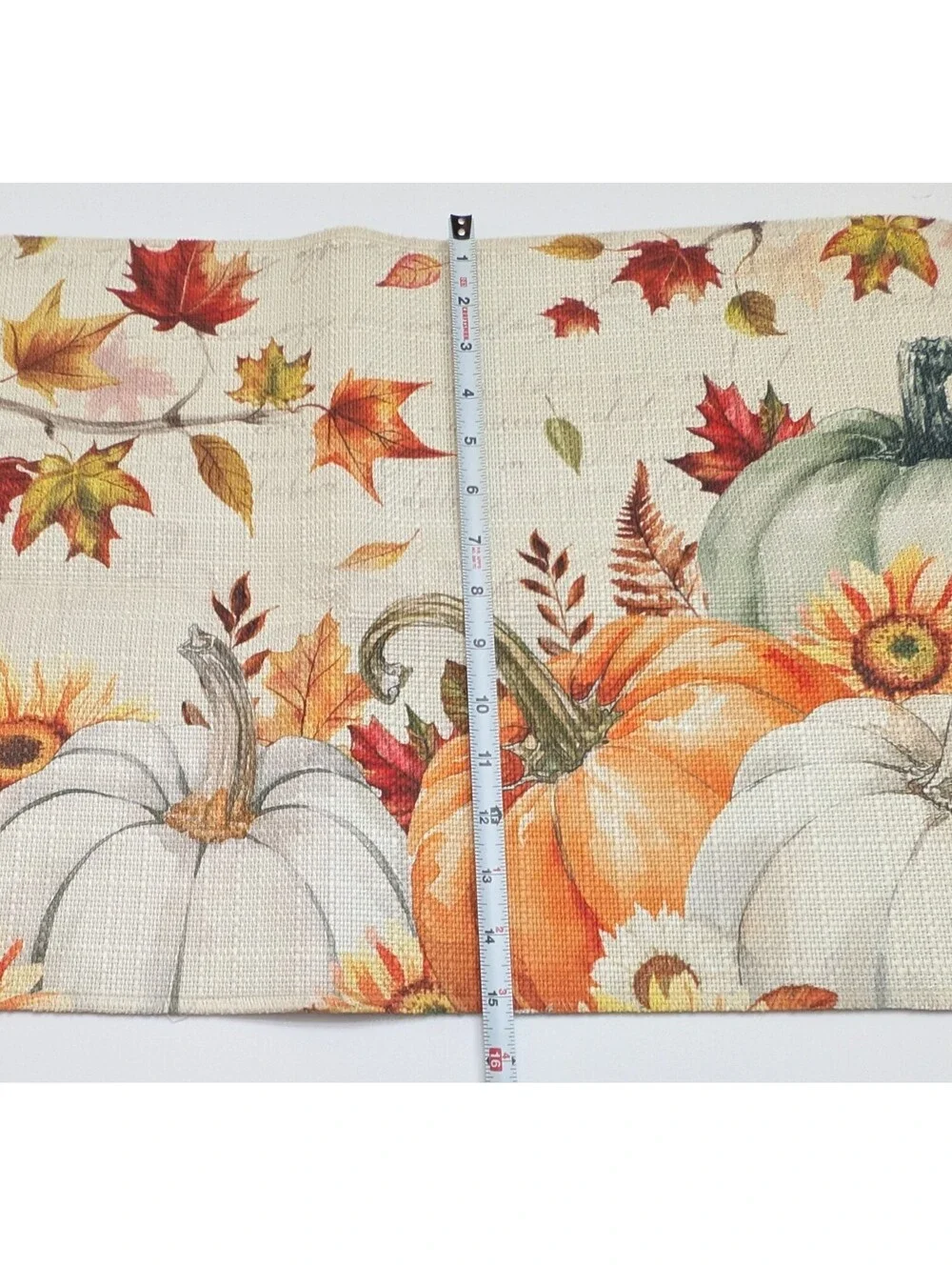Fall Harvest Decorative Kitchen Mat Pumpkins Sunflowers Autumn Leaves 23x15
